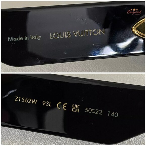 Authentic LOUIS VUITTON Black Acetate 2021 Rendez-Vous Square Sunglasses Z1562W - Picture 8 of 14